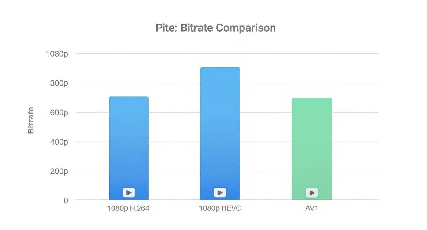 Infographic about bitrate for streaming